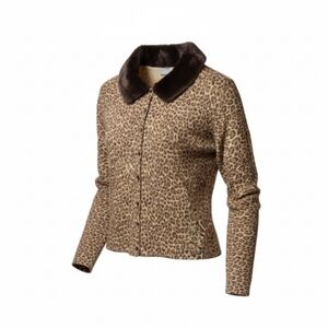 Croft & Barrow Leopard Print Cardigan With Removable Faux Fur Collar